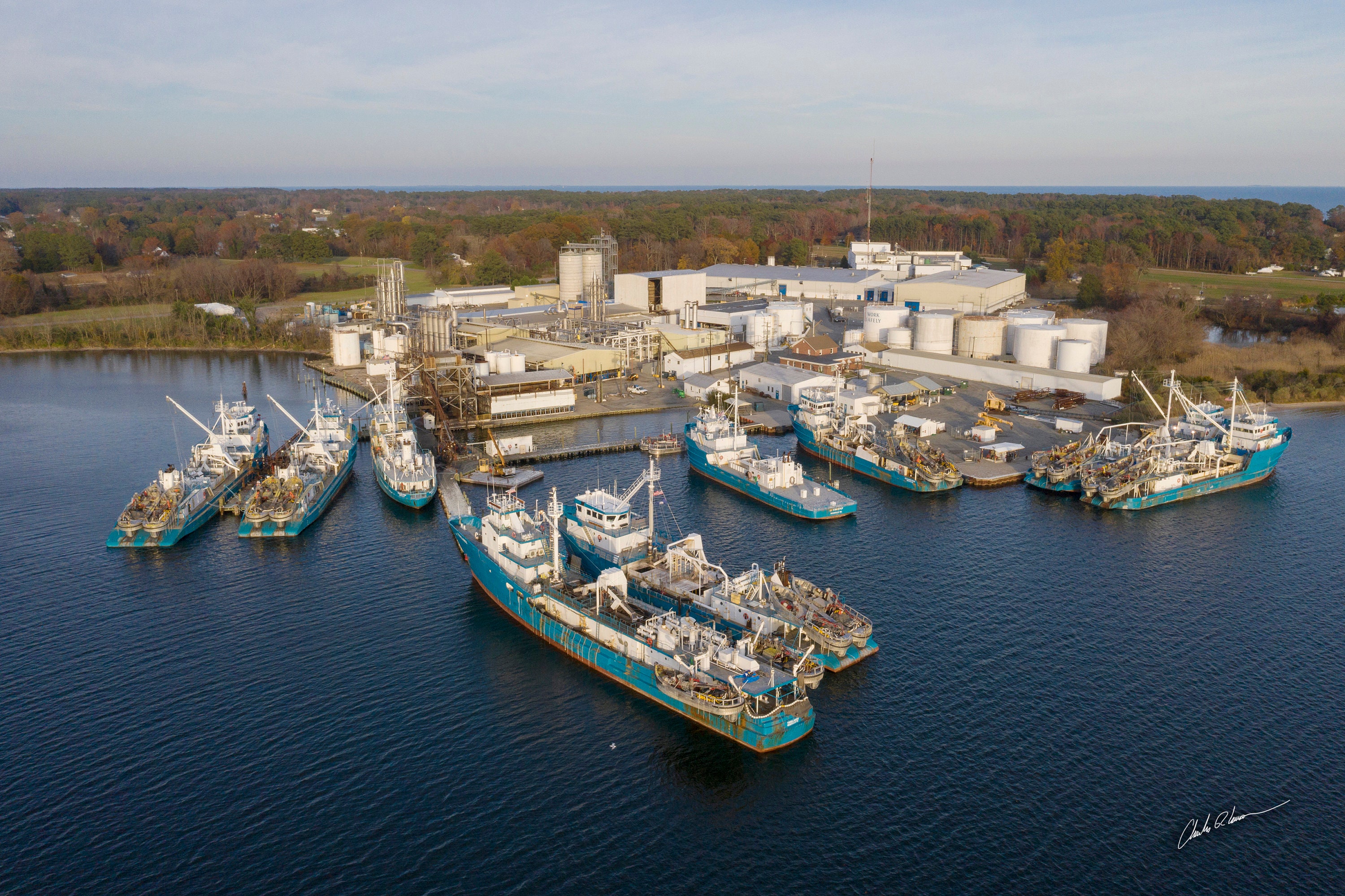 The Fleet at Rest Omega Protein, Reedville, Virginia Photographic Print