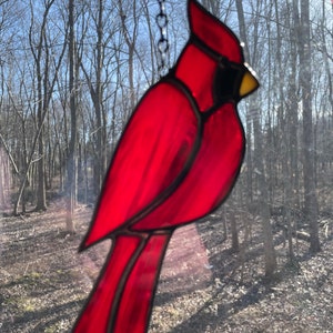 Cardinal Sun Catcher - Etsy