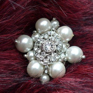 Large Baroque Style Brooch Made by Hand with Upcycled Jewellery and Pearls. Wedding Glam. Gift for Her.   Mother's Day gift