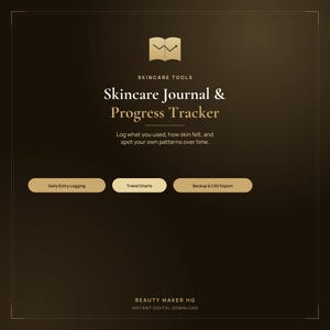 Skincare Journal & Progress Tracker | Daily Log and Trend Analysis Tool