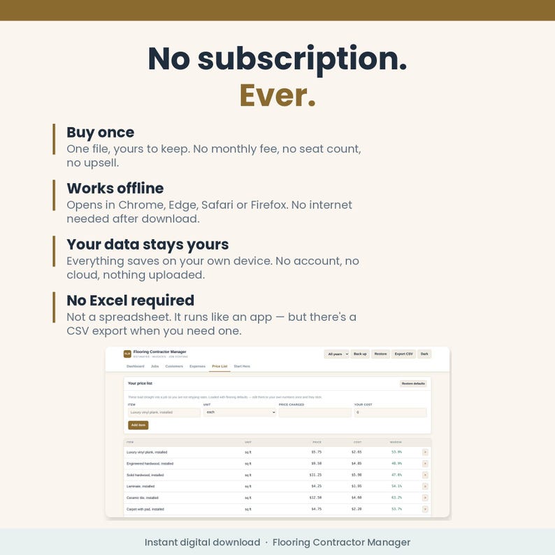 Jobber Invoioce Example Flooring Estimate Template Installer Invoice Software App | Floor Job ...