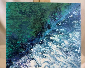 This is Why We Can't Have Nice Oceans_Coastal Blue & Emerald Green Art | Handmade Ocean-Inspired Canvas | One-of-a-Kind Artwork I Original
