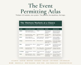 Atlas voor evenementenvergunningen | Gids en checklist voor speciale evenementenvergunningen (digitale download)