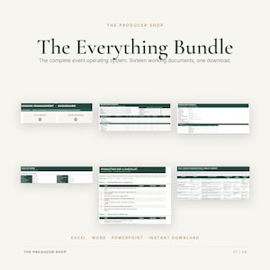 Event Production Templates Bundle | Budget, Run of Show, SOP System (Digital Download)