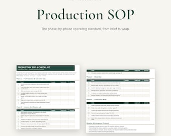 Checklist standaardwerkprocedures voor evenementenproductie | Stapsgewijze handleiding (Word)