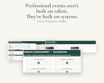 Toolkit voor evenementenproductie | Budget, draaiboek, leveranciersoverzicht (Excel, Word)