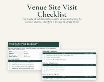 Checklist voor locatiebezoek | Sjabloon voor locatieverkenning voor evenementenplanners (Word-document)