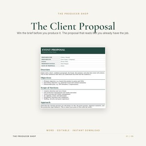 Event Planner Client Proposal | Editable Word Document (Instant Download)