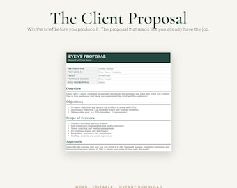 Voorstel voor een evenementenplanner | Bewerkbaar Word-document (direct te downloaden)