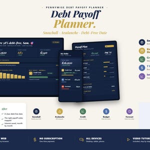 Debt Payoff Planner App: Snowball, Avalanche, Debt-Free Date Tracker