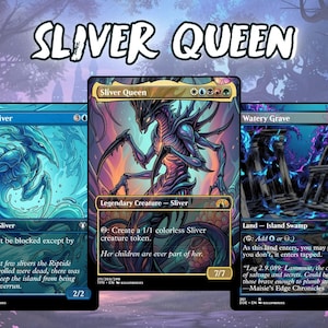 Hive Queen Commander Proxy Deck | 100+ Custom Proxy Cards | Five Color Creature Swarm Strategy | Full EDH Compatible Gift