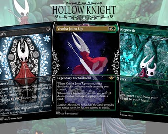 Hollow Knight Inspired Proxy Cards | Knight, Hornet Fantasy Collectible Bundle