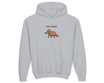 Youth Hoodie | Platypus Graphic, Cheeky Animal, Cozy Comfort