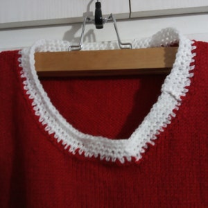 1970s Red And White Unsex Tank Top Vest Top - Sleeveless Top - Lace Top - Rebeccas Clothes