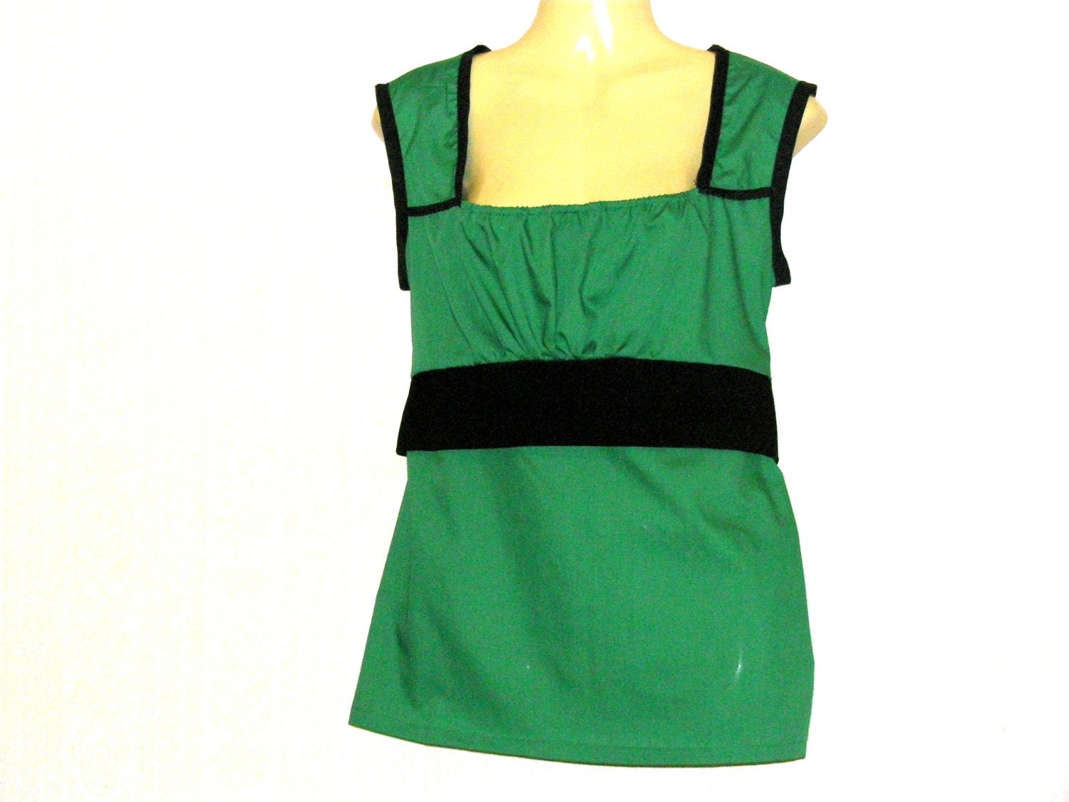 Green Top Vest Top Vests Tops Womens Top Womens Vest Etsy