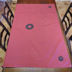 Wine Cotton Embroided Square Tablecloth - Tableware - Homeware