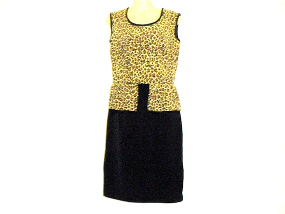 strapless open back dress Gold Embellished Peplum Gown main image 0