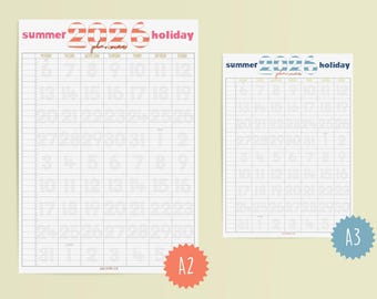 Summer Holiday Wall Planners 2026