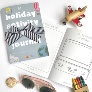 Kids 14 day Holiday Activity Journal | Diary for kids on holiday | Travel Journal for Kids | 2 week kids holiday journal