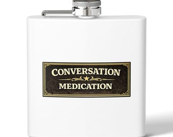 Conversation Medication Flask, 6oz