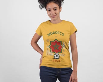Vintage Morocco Soccer Shirt | Atlas Lions Football Tee (2026 World Cup)