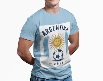 Argentina Football Tee | Soccer Supporter Shirt | World Cup 2026 Inspired