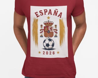 España Soccer 2026 World Cup| Spain Soccer Shirt | Spanish Football Tee | Retro Fan T-Shirt