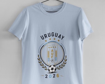 Uruguay AUF Crest 2026 T-shirt | Soccer Emblem Tee | La Celeste Fan Shirt