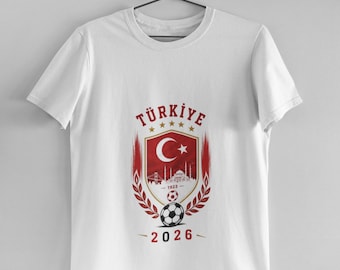 Türkiye Soccer Shirt | Turkish Football Tee | Football World Cup 2026