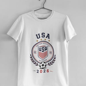 2026 USA Soccer Shirt | USMNT Football Tee | Retro Fan T-Shirt image 1
