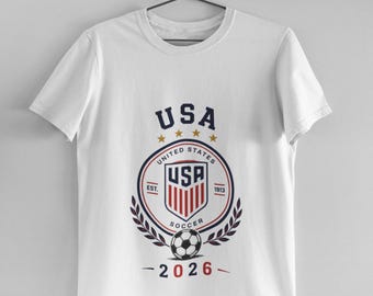 2026 USA Soccer Shirt | USMNT Football Tee | Retro Fan T-Shirt