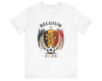Belgium Lion Soccer Crest Tee | 2026 Football Jersey Style