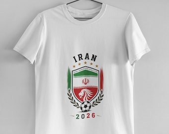 Iran Football Crest 2026 T-Shirt | Soccer National Team Tee