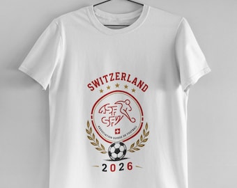 Switzerland Soccer Graphic Tee | Vintage Swiss Football Shirt 2026