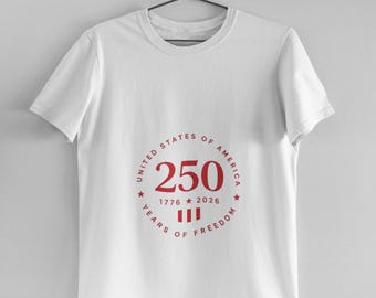 250 Years of Freedom 1776-2026 Tee | USA Anniversary Patriotic Shirt