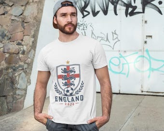 England 2026 Crest Soccer Tee | Three Lions Football Tee | Fan T-Shirt