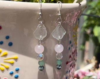 Seaglass Dangling Earrings