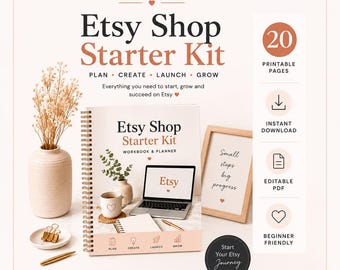 Etsy Shop Starter Kit | Seller Workbook | Printable Business Planner | Instant Download