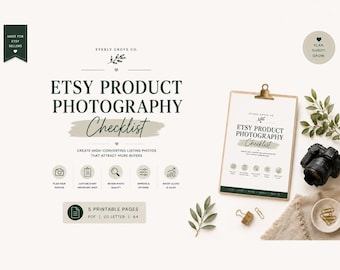 Etsy Product Photography Checklist | Listing Photo Planner (Printable PDF)