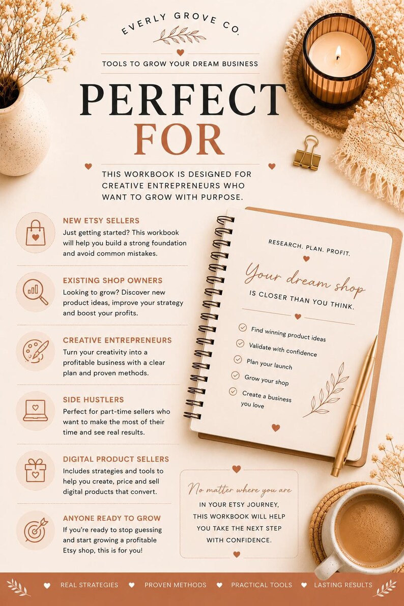 Etsy Product Research Workbook | Find Winning Products | Competitor Analysis Planner image 5