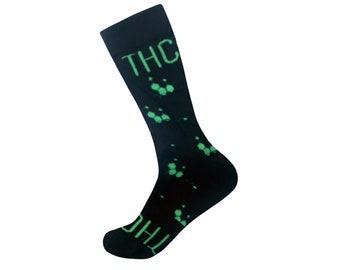 THC socks  THC lover socks  THC molecule sock Marijuana socks Marijuana gift