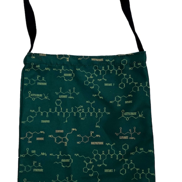 Psychology neuroscience totebag neurotransmitter molecular structure totebag brain chemicals brain tote bag