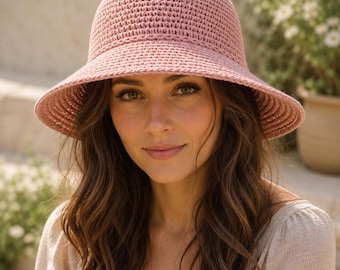 Crochet Bucket Hat Pattern PDF | Blossom Sun Hat Crochet Pattern | Summer Sun Hat Tutorial | Beginner Crochet Hat Pattern | Instant Download
