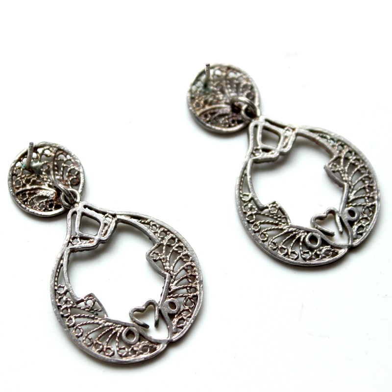 Turkish Long Golden Star Earings