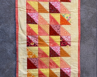 Yellow and Orange Quilted Table Runner