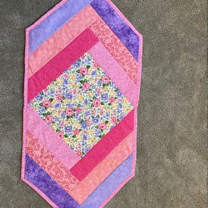 Fun Floral Quilted Table Runner