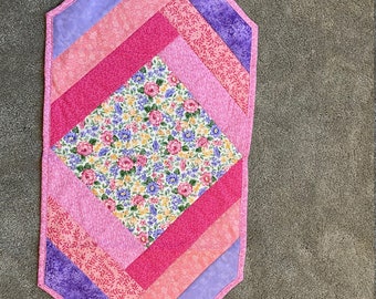 Fun Floral Quilted Table Runner