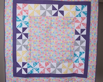 Purple and Spring Colored Wall Quilt