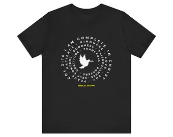 t-shirt de cercle d'écriture sainte de Colombe de la paix | T-shirt Foi chrétienne