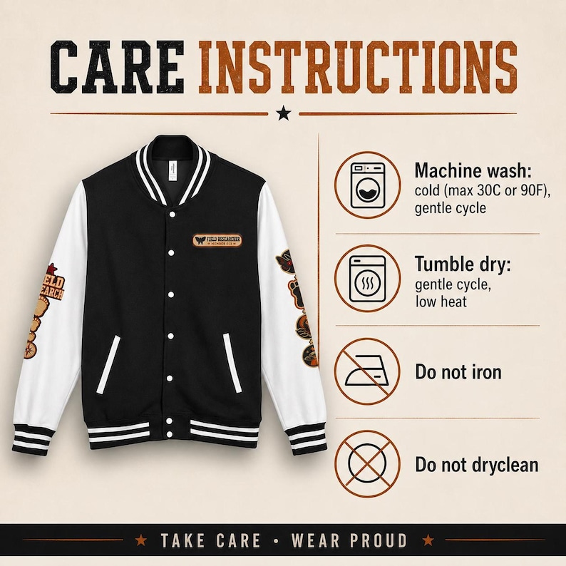 Cryptid Jacket, Patchwork Design Letterman Varsity with Bold Emblem image 7